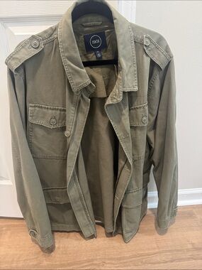 1901 Olive Green Military Field Jacket with Epaulets